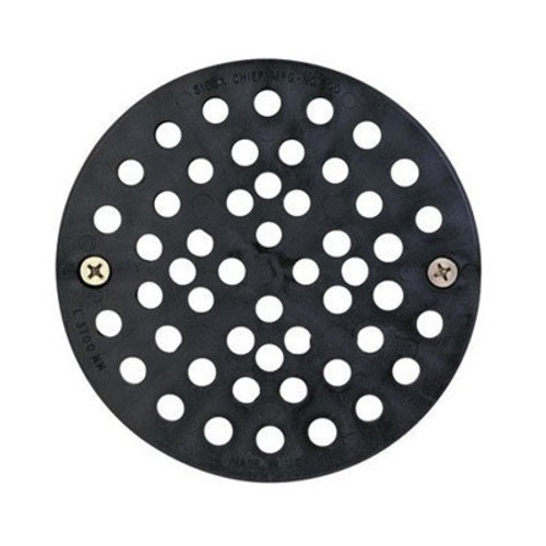 White Plastic Floor Drain Cover 61/8" with Tabs Hard To Find Items